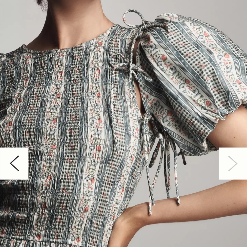 Anthropologie Damson Madder Becca Removable-Sleeve Bubble Mini Dress Size 8 NWT - Picture 2 of 8